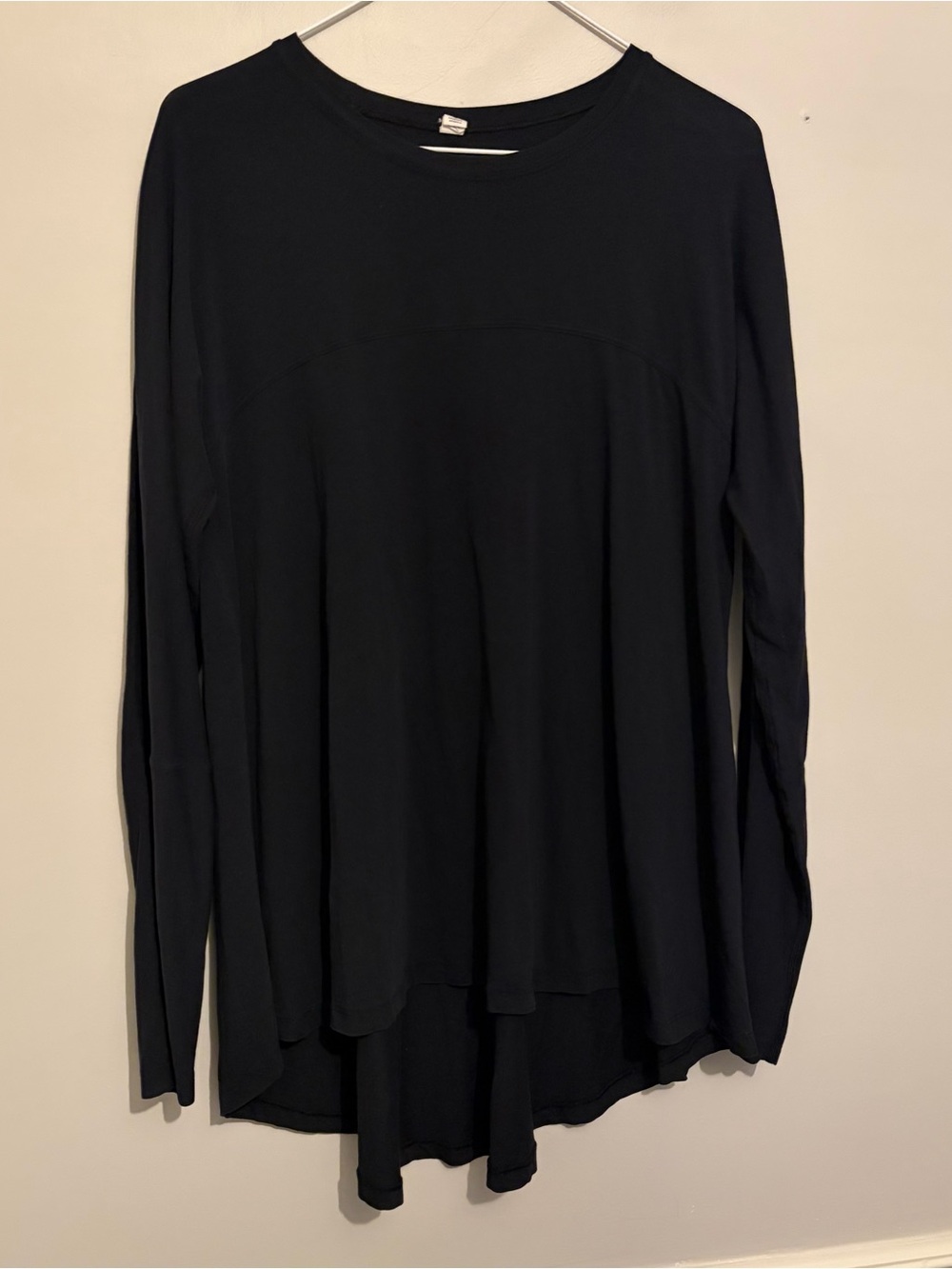 Lululemon Black Long Sleeve Curved Tunic Tee Sz 12 Large